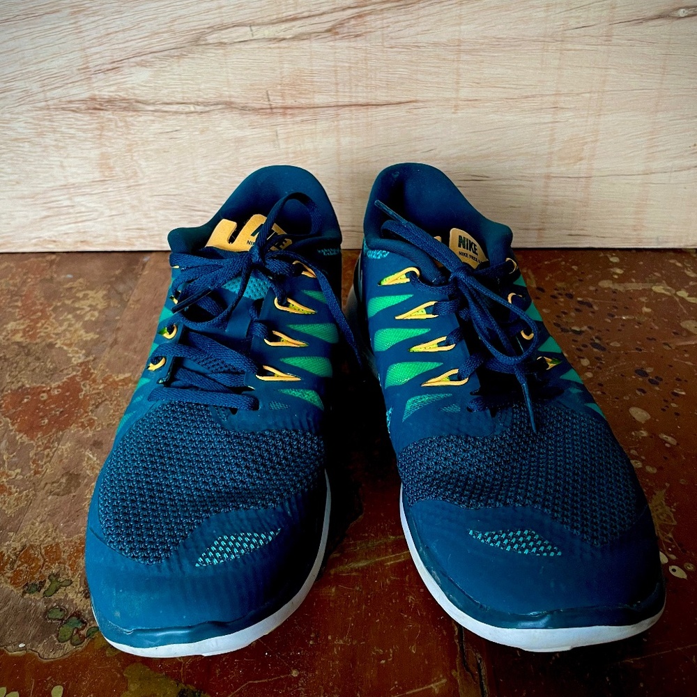Nike Free 5.0 Trainers Running Teal Blue Green Sneakers 642198-301 Men's 9.5